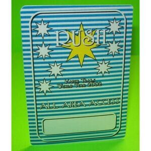 Rush Vapor Trails Concert Tour Backstage Pass Original 2002 Hard Rock Music Gift
